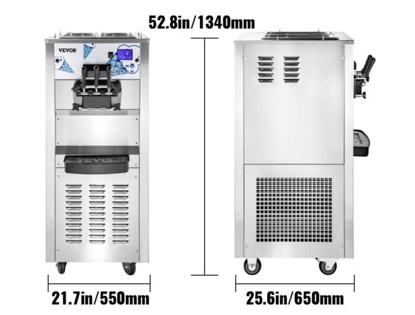 Máquina de helado comercial con dos tolvas de 12L - Imagen 2